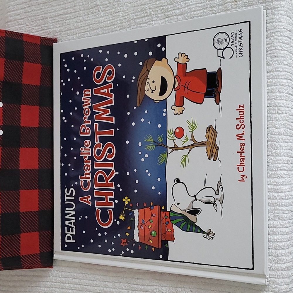 A Charlie Brown Christmas hardcover book.